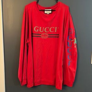 Gucci Long Sleeved Logo T, with Dragon